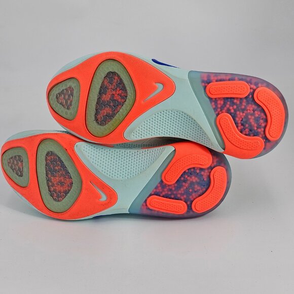 NIKE AQ2730-100 JOYRUN FLYKNIT BRIGHT MANGO WHITE/BLUE MENS SNEAKER SIZE US 8.5 - Picture 4 of 4